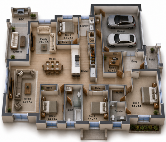 220 My Pad – Small Lot 4 Bedroom Home Design | 225 m² | 2,424 Sq Ft | Narrow Lot House Plan