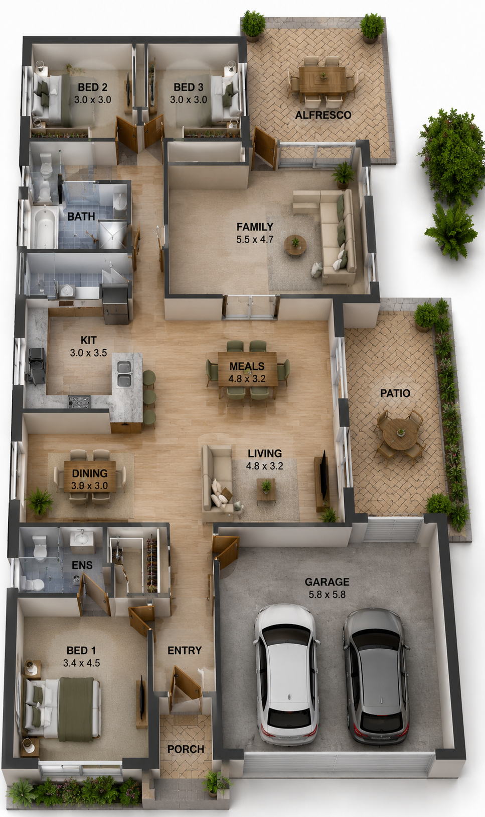288 KRRH OXEN | Modern 3 Bedroom Family Home with Home Cinema | 288.3 m² | 3103 Sq Ft